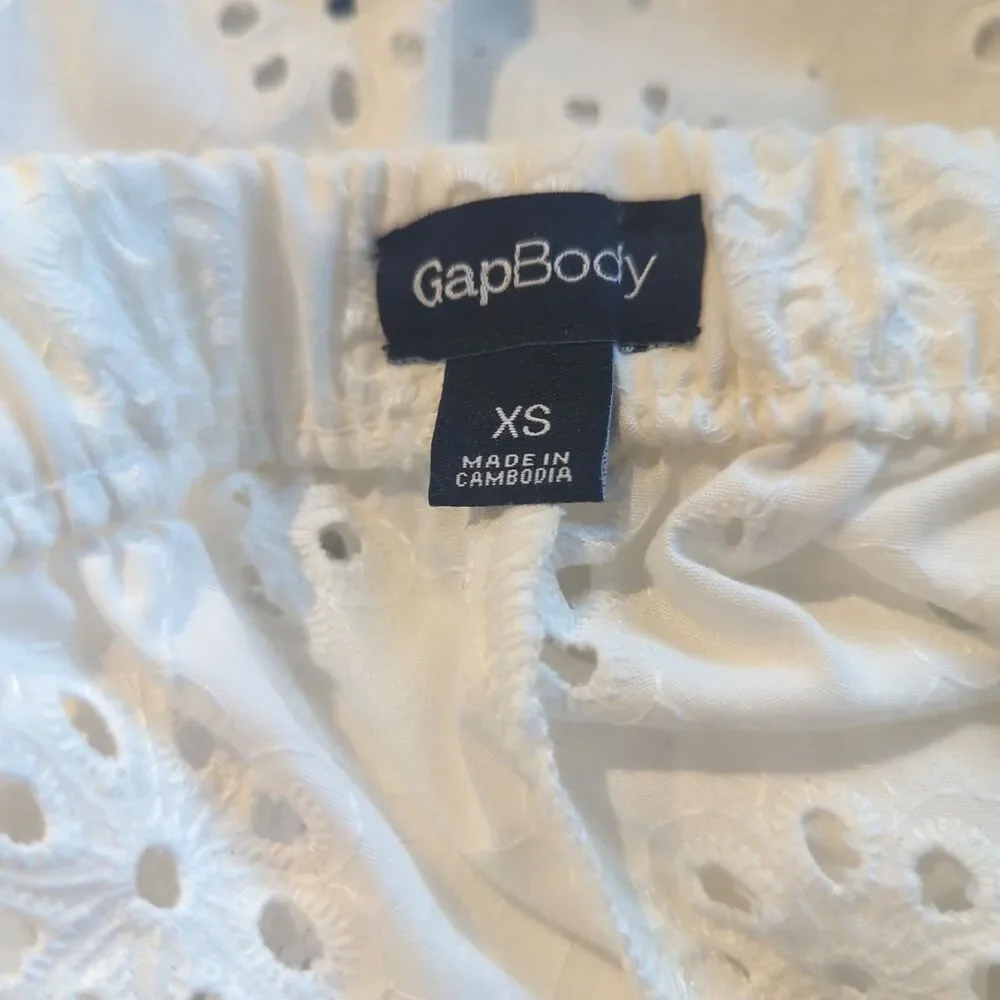 Gap Body Eyelet Sleep Lounge Shorts Womens XS White Pull On